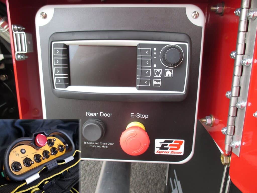 Express Blower truck computer display